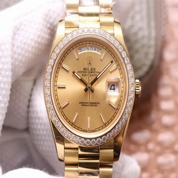 Rolex Day-Date M228348RBR-0008 EW Factory Champagne Dial