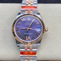 Rolex Datejust M278271-0020 TW Factory Diamond Eggplant Purple Dial