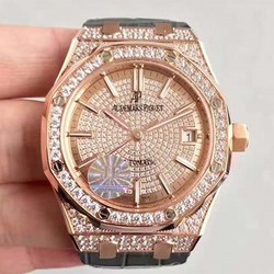 Audemars Piguet Royal Oak 15450 JF Factory Rose Gold Diamond Dial