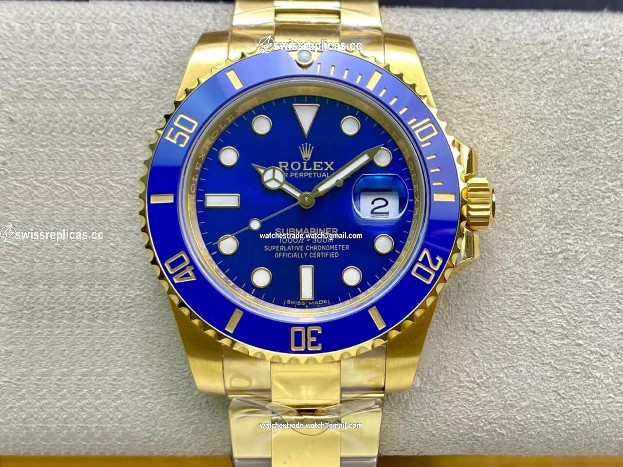 Rolex Submariner M116618LB-0003 VS Factory Yellow Gold