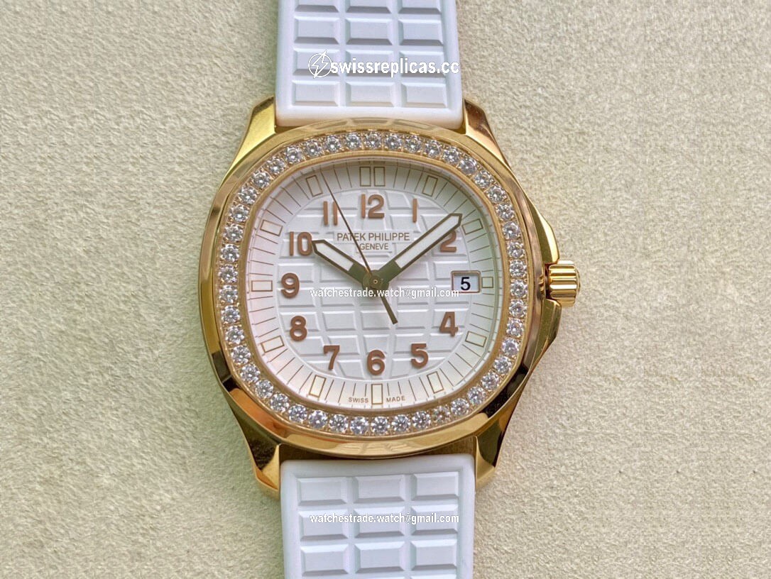 Patek Philippe Aquanaut 5067A Quartz Ladies PPF Factory Yellow Gold Diamond-set Bezel
