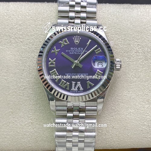 Rolex Datejust M178274-0088 31MM EW Factory Purple Dial