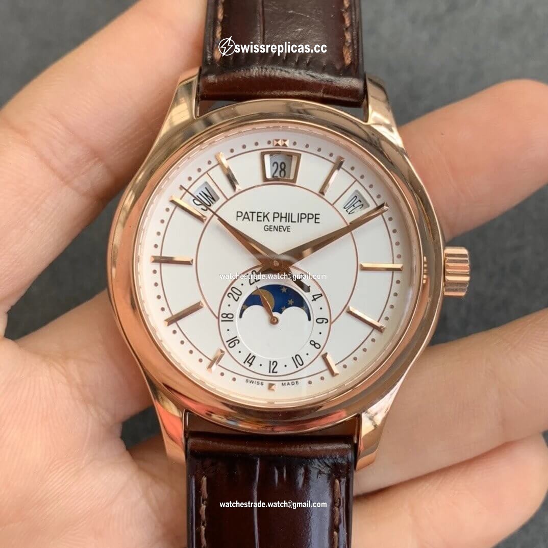 Patek Philippe Complications 5205R-001 GR Factory Rose Gold Milky White Dial