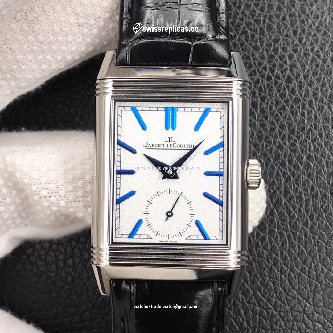 Jaeger LeCoultre Reverso Tribute Double-sided Double Time Zone Flip MG Factory White Dial