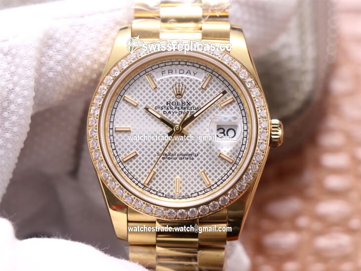Rolex Day-Date M228348RBR-0005 EW Factory Silver Dial