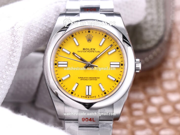 Rolex Oyster Perpetual M124300-0004 41MM EW Factory Yellow Dial