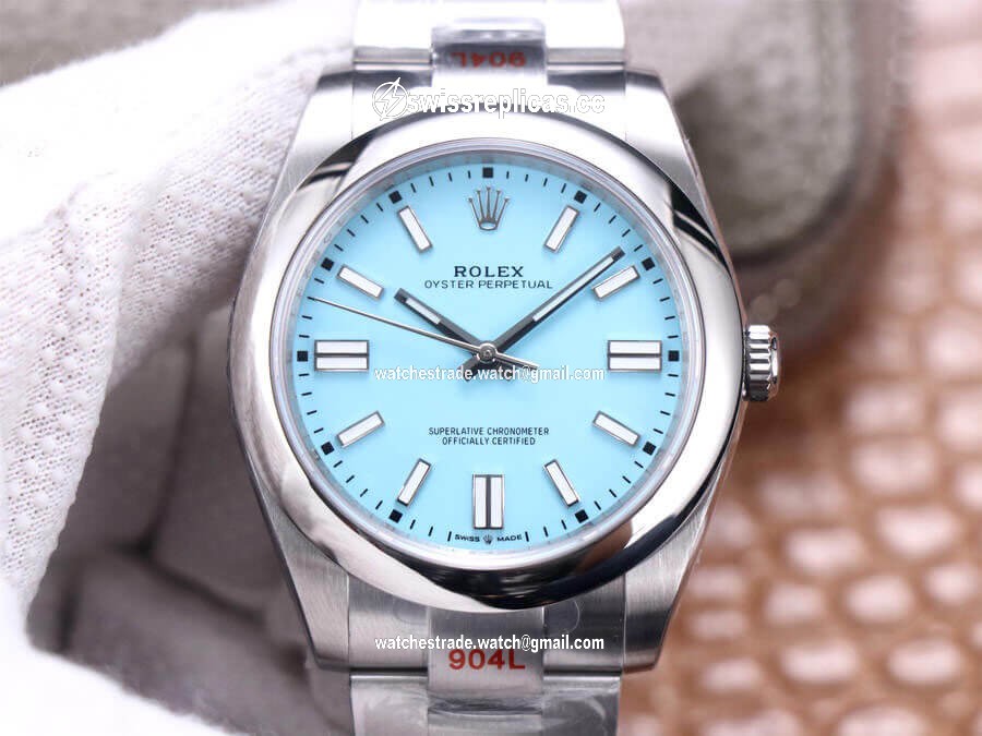 Rolex Oyster Perpetual M124300-0006 41MM EW Factory Turquoise Blue Dial