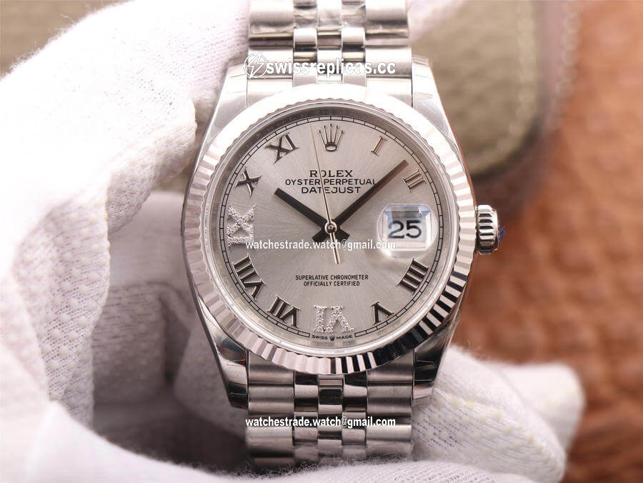 Rolex Datejust M126234-0029 EW Factory Diamond Silver Dial