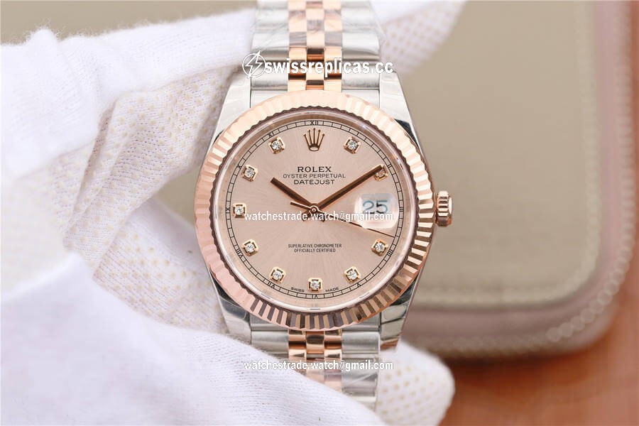 Rolex Datejust M126331-0008 EW Factory Rose Gold Sundust Dial