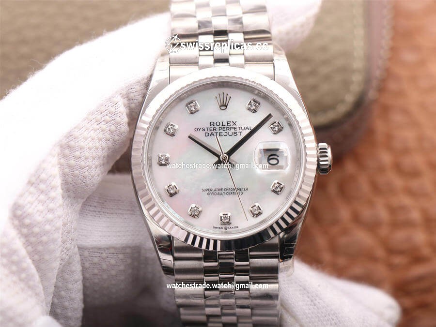 Rolex Datejust M126234-0019 EW Factory White Mother-Of-Pearl Dial