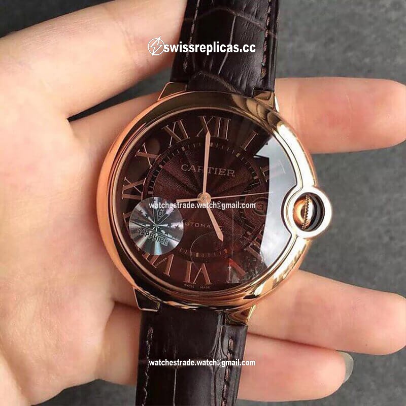 Ballon Bleu De Cartier W6920037 V6 Factory Chocolate Color Dial