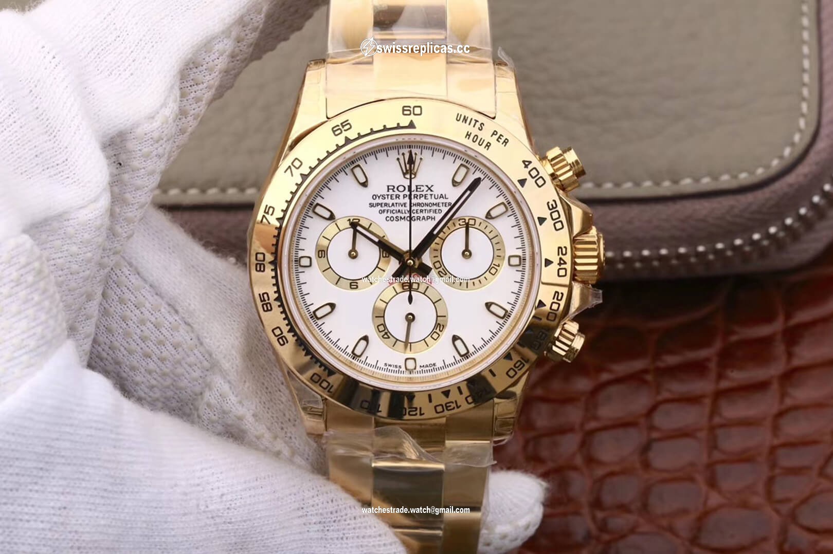 Rolex Daytona Cosmograph M116508-0001 JH Factory Yellow Gold White Dial
