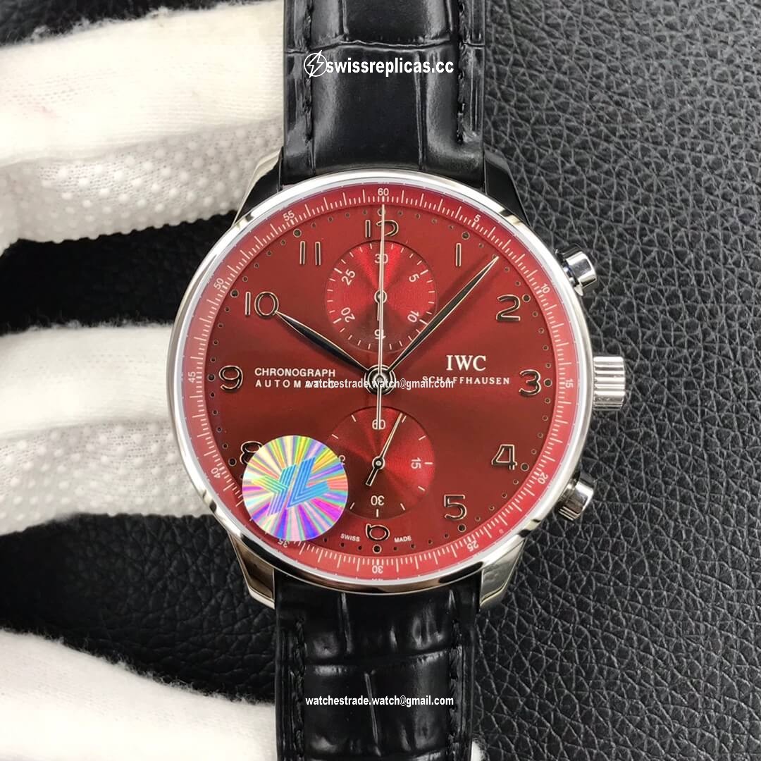 IWC Portugieser Chronograph IW371616 ZF Factory Burgundy Red Dial