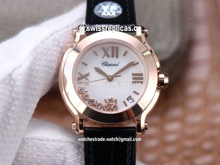 Chopard Happy Sport 278492 YF Factory White Dial Rose Gold