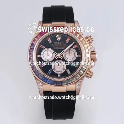 Rolex Daytona 116595RBOW BL Factory Rose Gold
