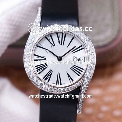 Piaget Limelight Gala Quartz Watch G0A42150 ZF Factory White Gold Diamond