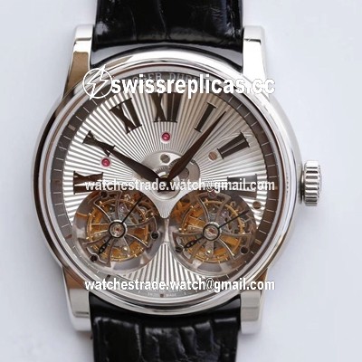 Roger Dubuis Hommage RDDBHO0562 Double Flying tourbillon JB Factory White Gold Case