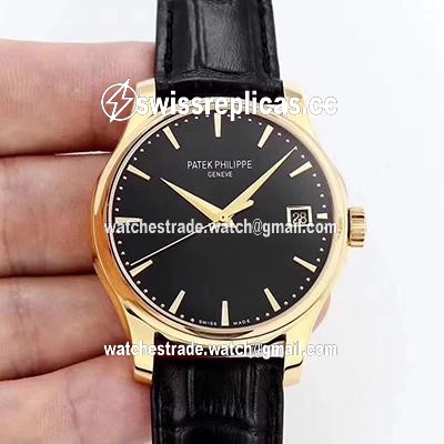 Patek Philippe Calatrava 5227 18K Yellow Gold Black Dial