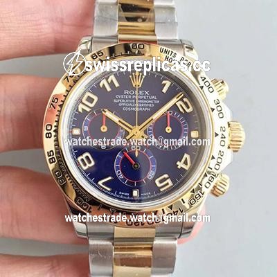 Rolex Daytona Cosmograph 116503 3A Factory 18K Yellow Gold Wrapped Blue Dial