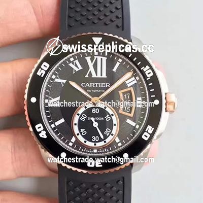Calibre De Cartier Diver W7100056 42MM JF Factory Black Dial
