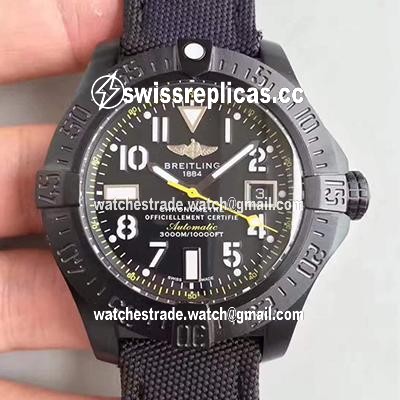 Breitling Avenger Seawolf Blacksteel Code Yellow M17330B2 GF Factory Black Dial