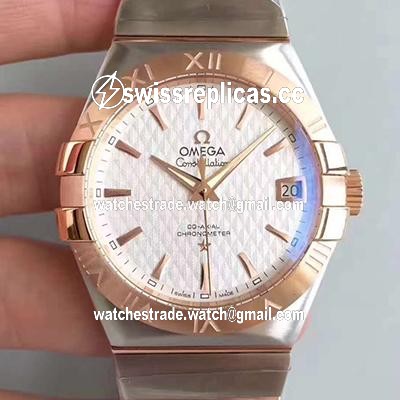 Omega Constellation 123.20.38.21.02.008 38MM 3S Factory White Textured Dial
