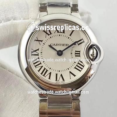 Ballon Bleu De Cartier 28MM W69010Z4 V6 Factory White Dial