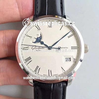 Glashutte Senator Panorama Date Moon Phase 100-04-32-12-04 GF Factory White Dial