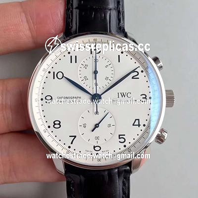IWC Portugieser Chronograph Edition 150 Years IW371602 YL Factory White Dial