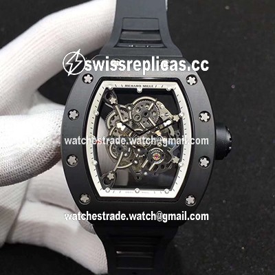 Richard Mille RM055 KV Factory Ceramic White Skeleton Dial