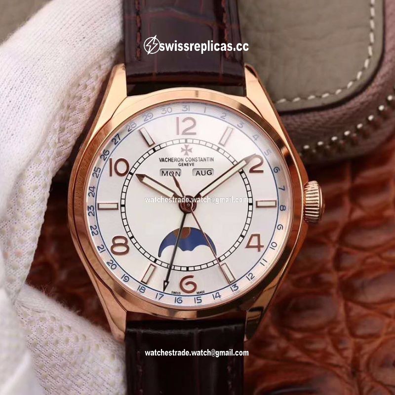 Vacheron Constantin FiftySix Day-Date 4000E/000R/B438 18K Rose Gold White Dial