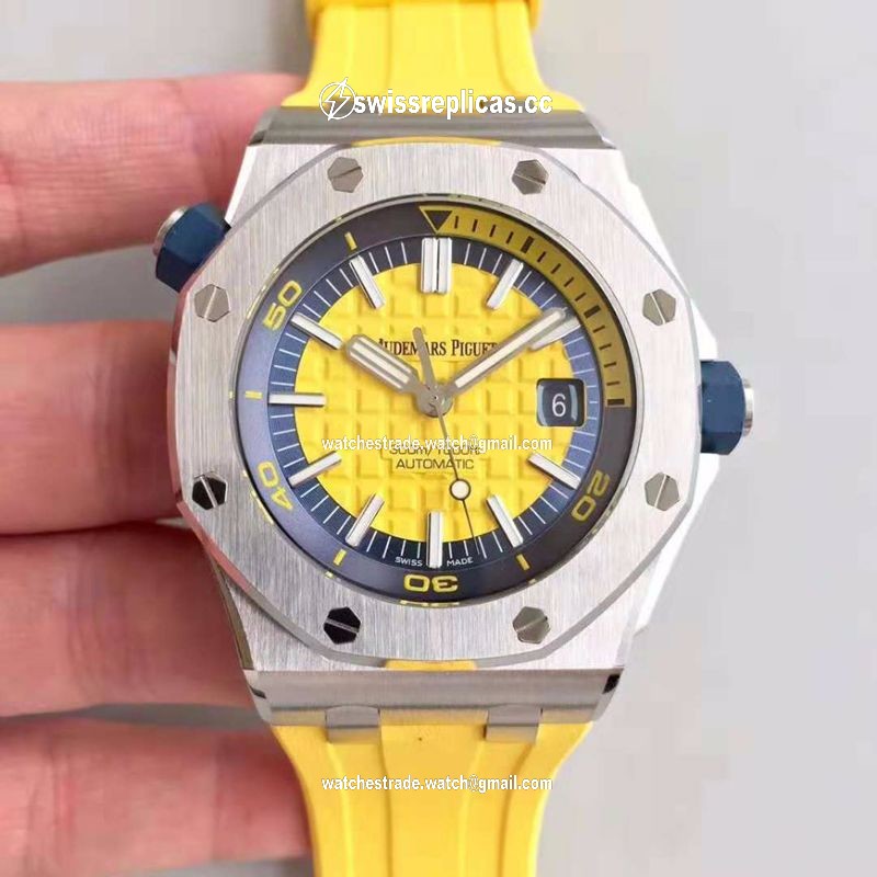 Audemars Piguet Royal Oak Offshore Diver 15710ST.OO.A051CA.01 JF Factory V3 Yellow Dial