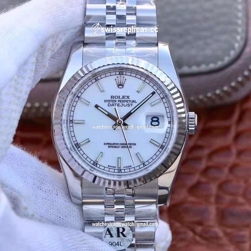Rolex Datejust 116234 36mm AR Factory White Enamel Dial