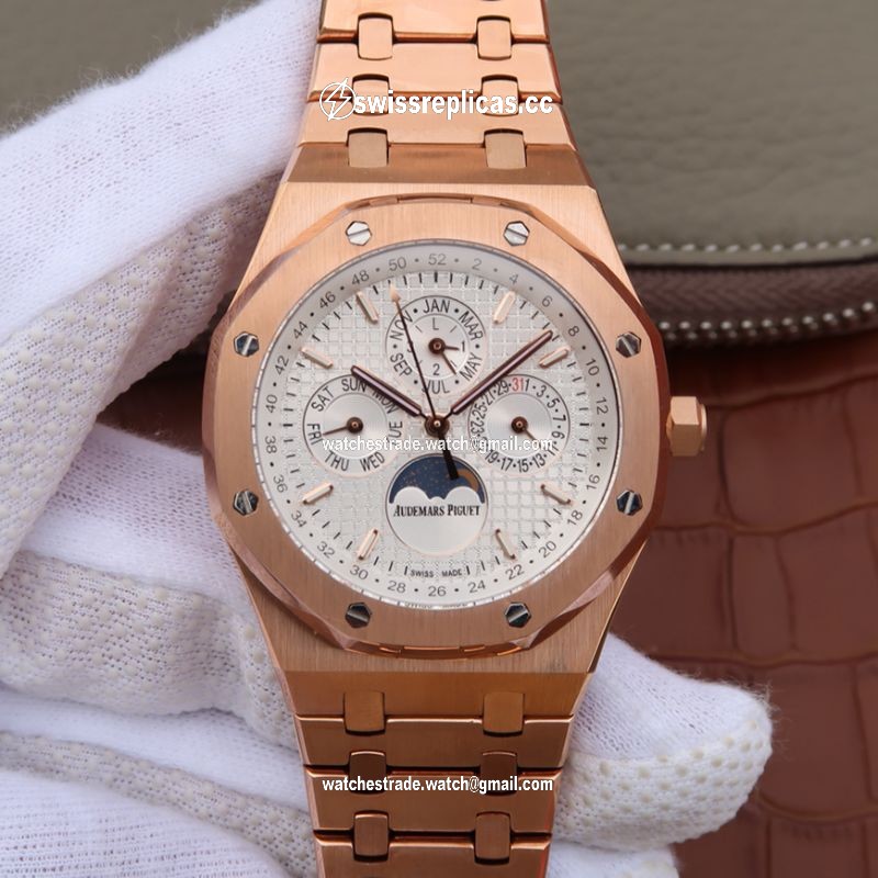 Audemars Piguet Royal Oak 41MM 26574OR.OO.1220OR.01 JF Factory White Dial