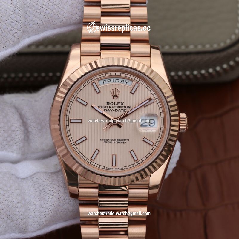 Rolex Day Date II 228235 40mm EW Factory Rosegold Dial