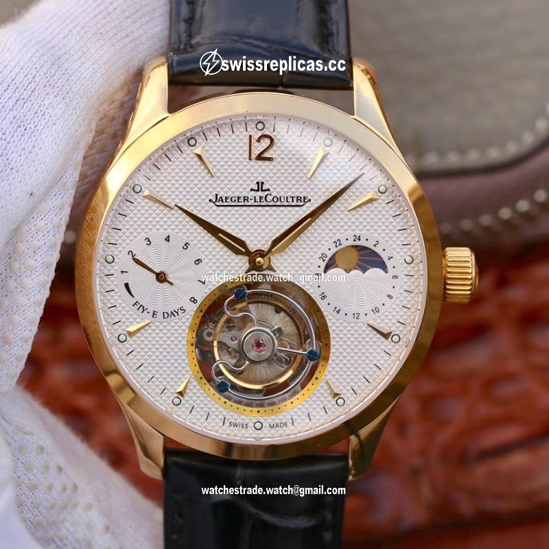 Jaeger-LeCoultre Master Grande Tourbillon 18K Yellow Gold White Dial