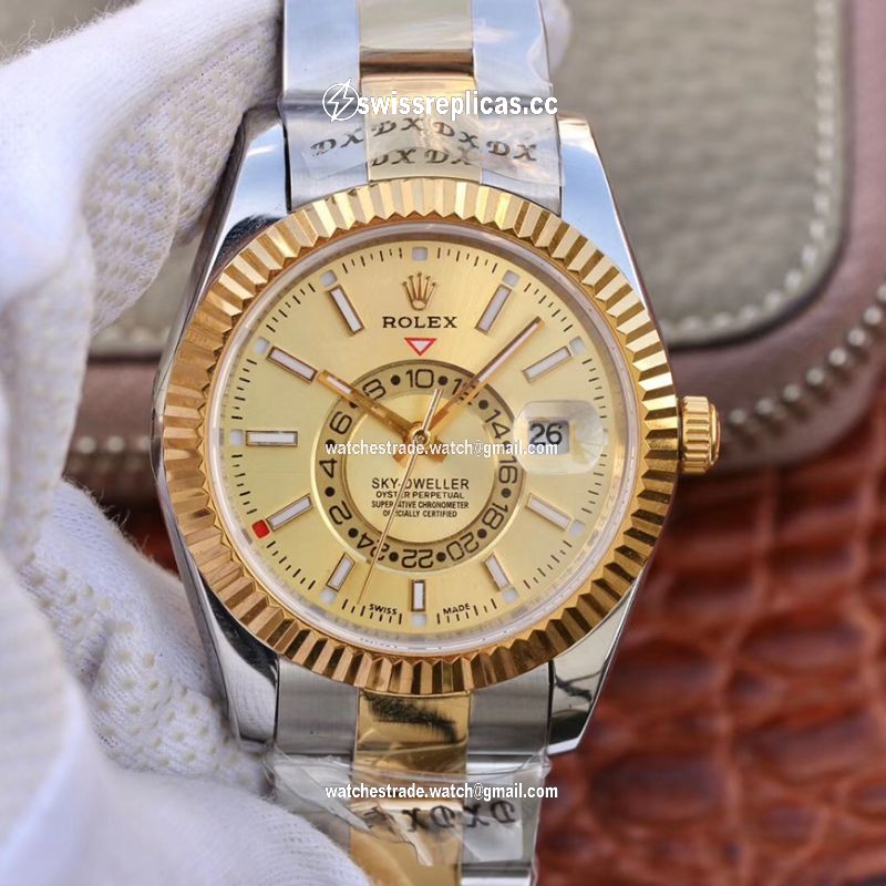 Rolex SKY-DWELLER 326938-72418 Gold Dial