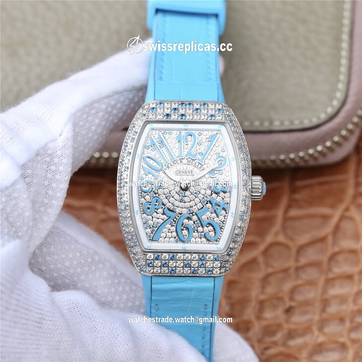 Franck Muller Ladies Collection V 32 SC AT FO D CD BL ABF Factory Diamond-set Bezel