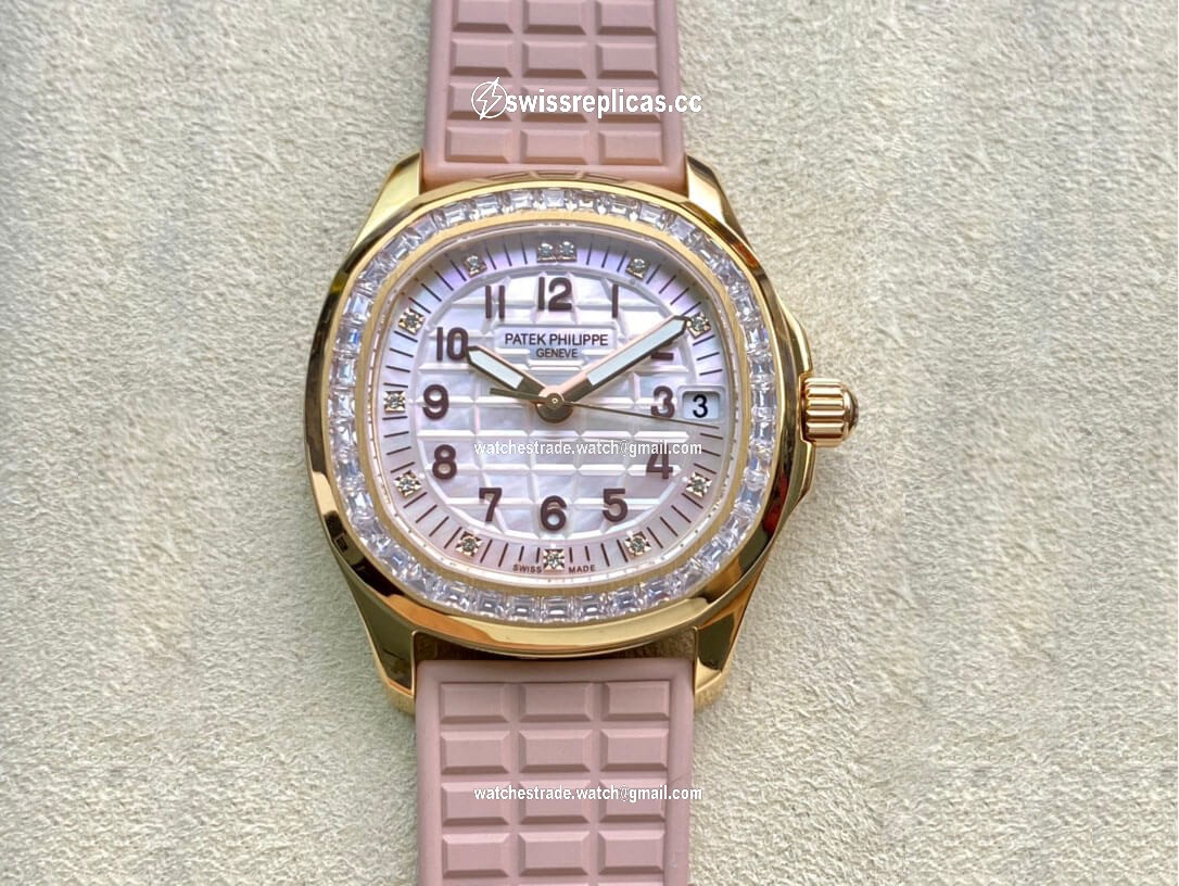 Patek Philippe Aquanaut Quartz Ladies PPF Factory Mother Of Pearl Dial
