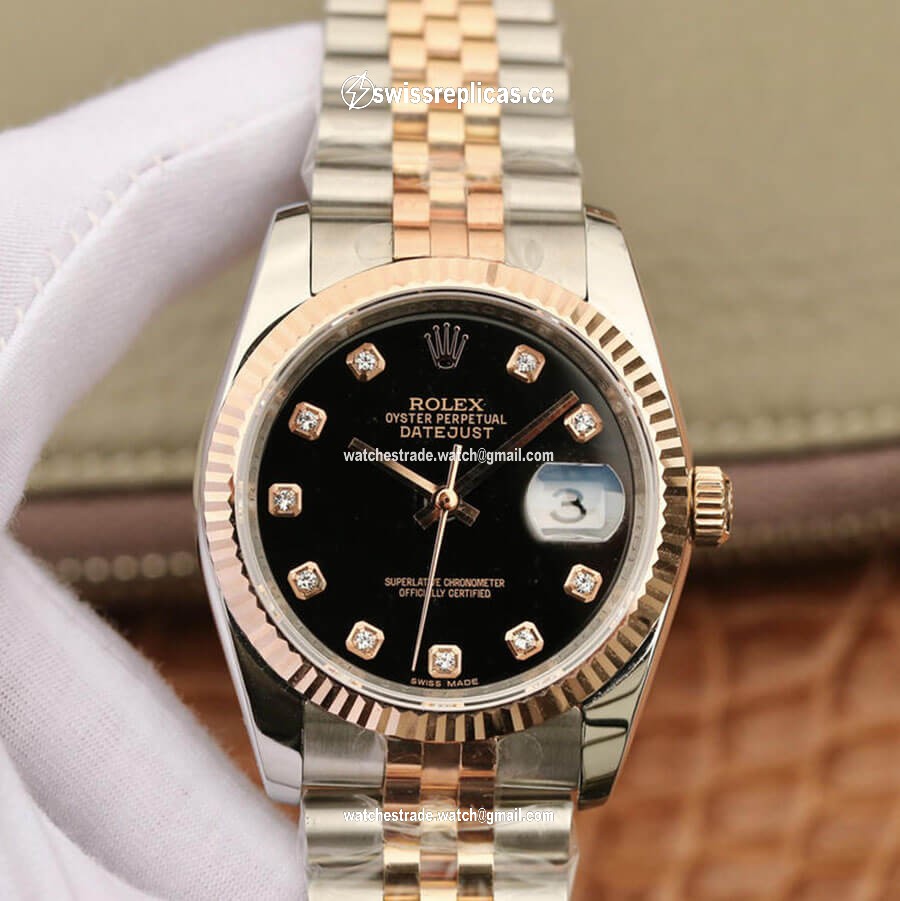 Rolex Datejust 116231 GM Factory Black Diamond Dial