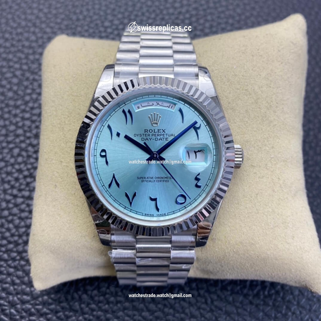Rolex Day Date BP Factory Middle East Customization Ice Blue Dial