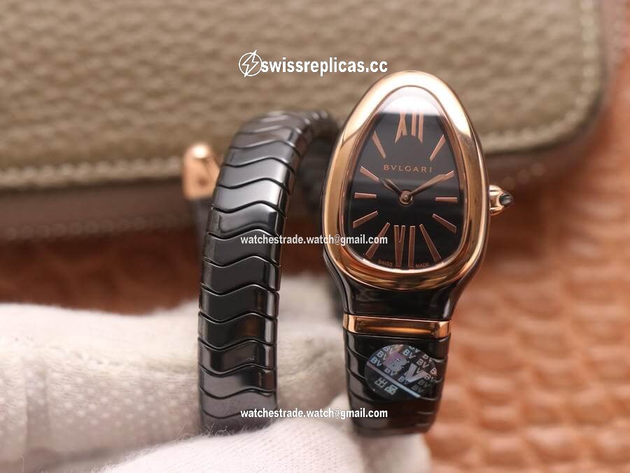 Bvlgari Serpenti 102735 BV Factory Rose Gold Black Dial