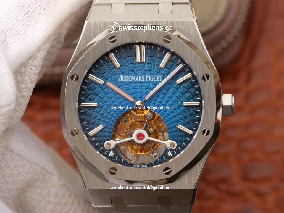 Audemars Piguet Royal Oak Tourbillon 26522TI.OO.1220TI.01 JF Factory Smoky Blue Dial