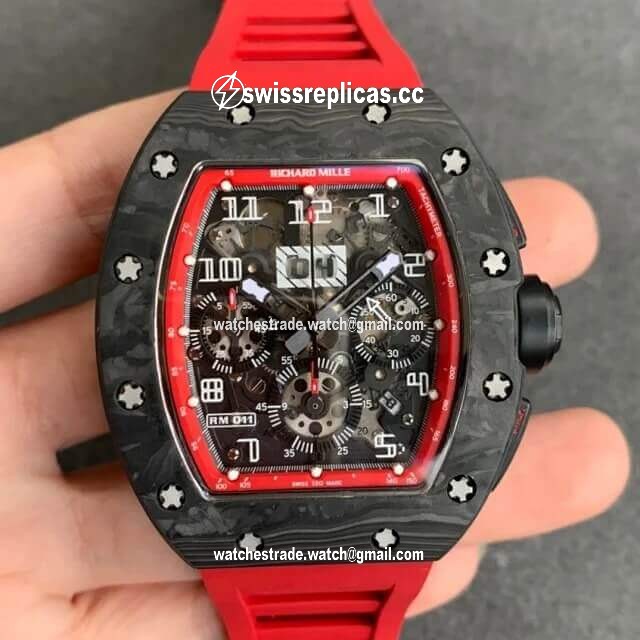 Richard Mille RM-011 KV Factory V2 Forged Carbon Case Rubber Strap