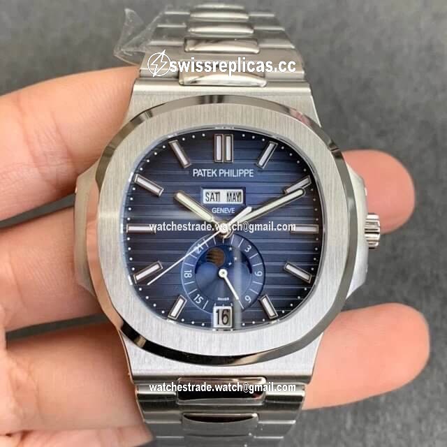 Patek Philippe Nautilus 5726/1A-014 Moonphase GR Factory Stainless Steel Strap