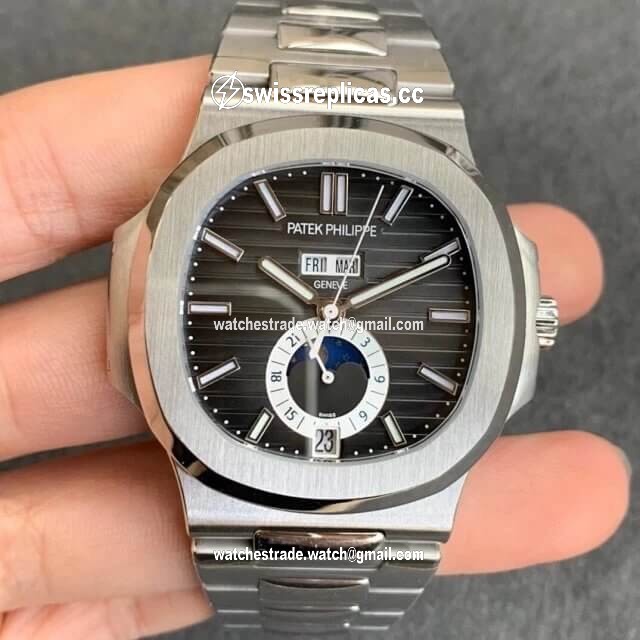 Patek Philippe Nautilus 5726/1A-001 Moonphase GR Factory Stainless Steel Strap