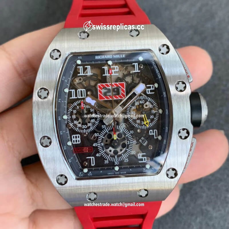 Richard Mille RM011 KV Factory Red Rubber Strap