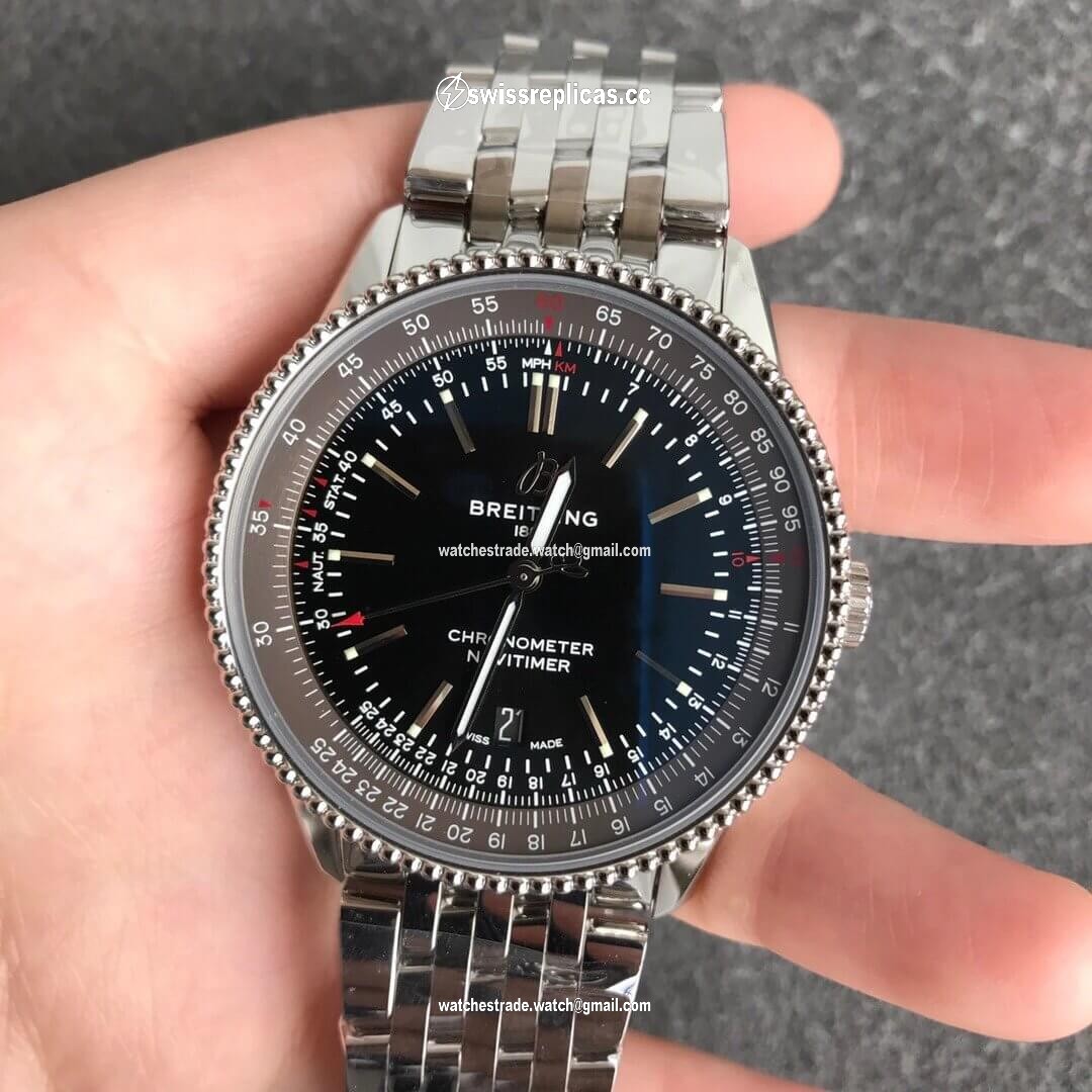 Breitling Navitimer 1 A17326241B1A1 V7 Factory Black Dial