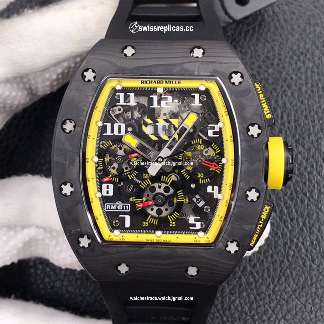Richard Mille RM-011 KV Factory Forged Carbon Black Strap