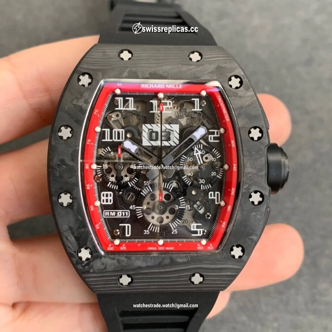 Richard Mille RM011 KV Factory Carbon Fiber Skeleton Dial